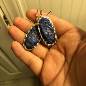 Kendra Scot Elle Earrings Raw Lapis